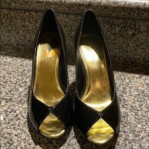 Nine West Black Peep Toe Heels
